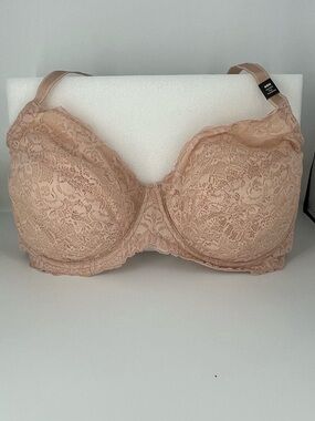 torrid Lace Underwire Unlined Full Coverage Bra in nude 40H NWT